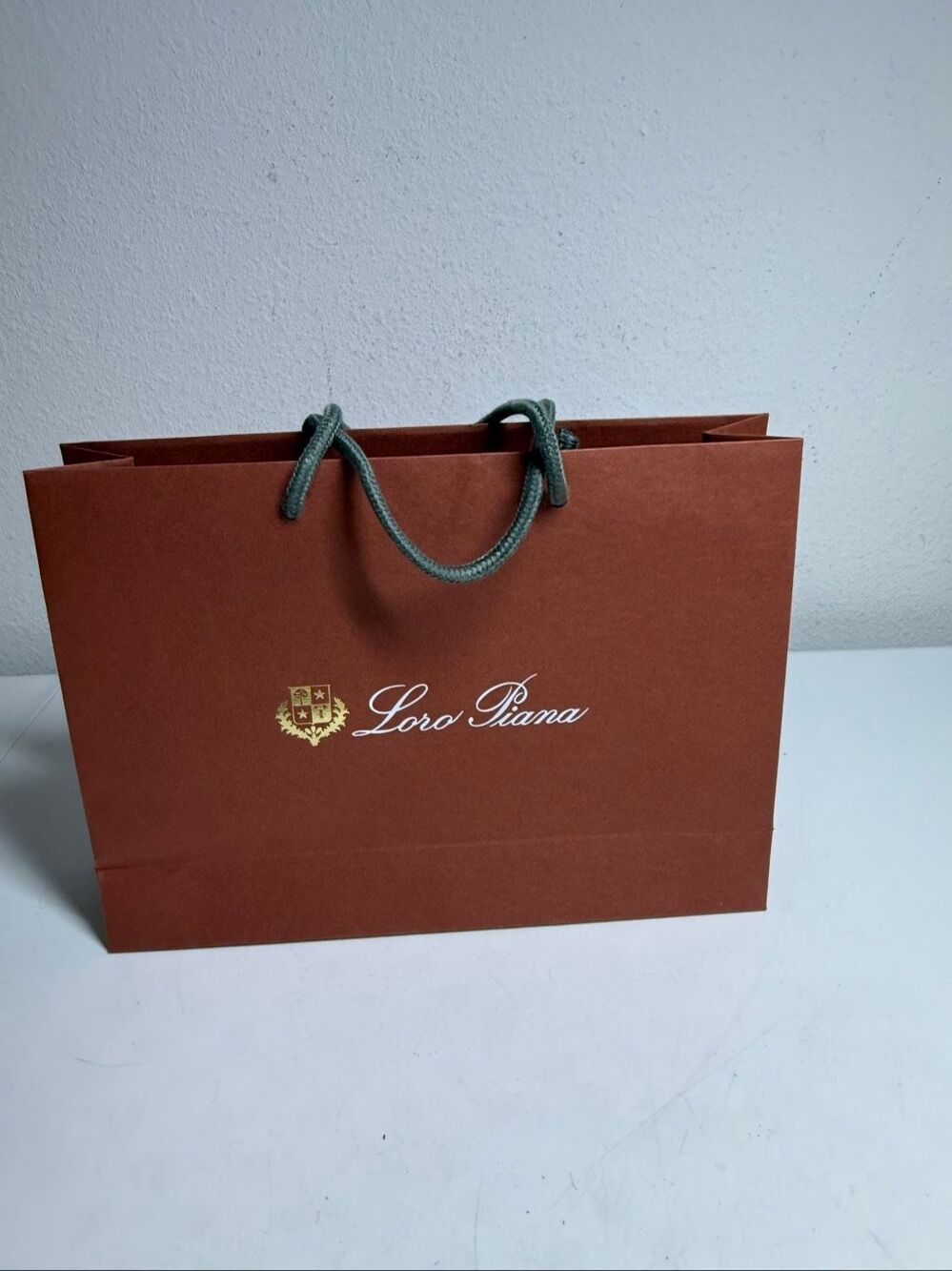 Loro Piana Brown Luxury Gift Shopping Bag Paper Bag 8.5″ x 11.5″